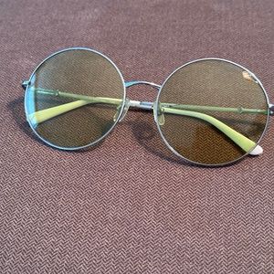 Robert Marc Large Round RX Eyeglasses Tinted Yellow Limited Rio PSB Titanium